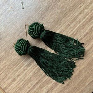 Vanessa Mooney Green Yarn Earrings